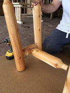 Live Edge Log Rustic Coffee Table - Image 6