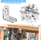 40PCS L Bracket Corner Brace, Stainless Steel L Brackets - Image 4