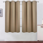 Blackout Curtains 42 x 63 inch/Natural Curtains Set of 2 Panels/Thermal by Lemomo