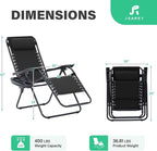 JEAREY Zero Gravity Lounge Chairs Set of 2, Adjustable Steel Mesh Recliners - Image 3