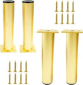 Set of 4 Aluminum Alloy Furniture Legs 12 Inch Height, 1.5 Inch Diameter by Kyuionty