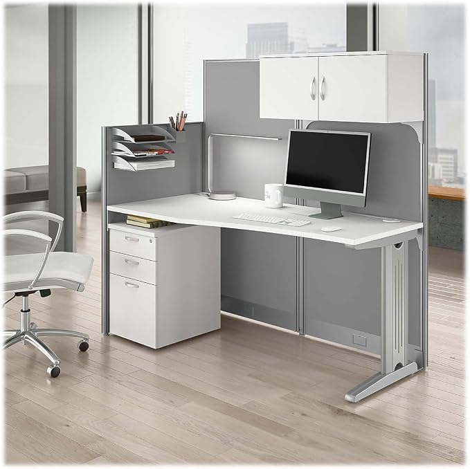 Bush Business Furniture Office in an Hour 65W Straight Cubicle Desk - Image 2