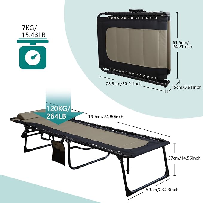 Outdoor Folding Lounge Chair Padded - Image 3