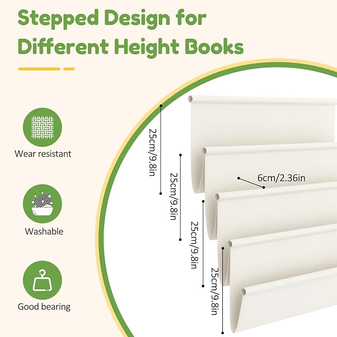 XiaZ Child Book Shelf Wooden Montessori Toddler Bookshelf Solid Pine B-Frame - Image 9