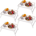 Fibogollo 4 Pack Bamboo Bed Tray Table by Fibogollo