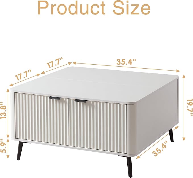 Fatmok Fluted Furniture Set – 65" Buffet Sideboard Cabinet - Image 2