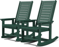 GREENVINES Outdoor Rocking Chairs | Set of 2 | Porch Rocker | HDPE Plastic | by GreenVines