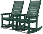 GREENVINES Outdoor Rocking Chairs | Set of 2 | Porch Rocker | HDPE Plastic | by GreenVines