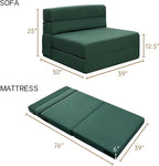 ANONER Memory Foam Fold Out Sofa Bed Couch - Image 3