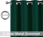 Yakamok Dark Green Room Darkening Window Curtains 52x36 Inch - Image 2