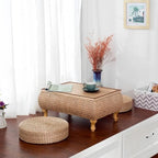 Japanese-Style Rattan Floor Table - Image 7