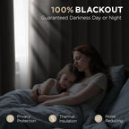 Joydeco Blackout Curtains 108 Inches Long, Thermal Insulated Black Out Curtains - Image 8