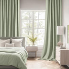 MIULEE Sage Green Back Tab Blackout Curtains 52x102 Inch Long 2 Panels Set | - Image 2
