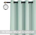 Yakamok Aqua Room Darkening Curtains 84 inch Sliding Door Drapes | 1 Extra-wide - Image 4