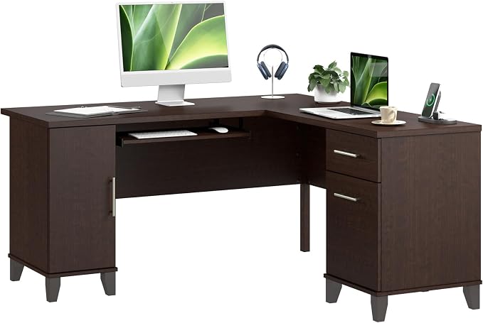 Bush Home 60-Inch L-Shaped Desk by BushHome