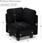 Belffin Corduroy Corner Seat for Modular Sofa Sectional Couches for Living Room - Image 2