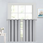 Yakamok Light Grey Room Darkening Window Curtains 52x36 Inch by Yakamok