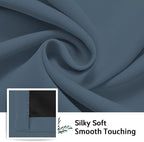 SimpleHome Stone Blue 100% Blackout Curtains Room Darkening Living Room 96L | - Image 7