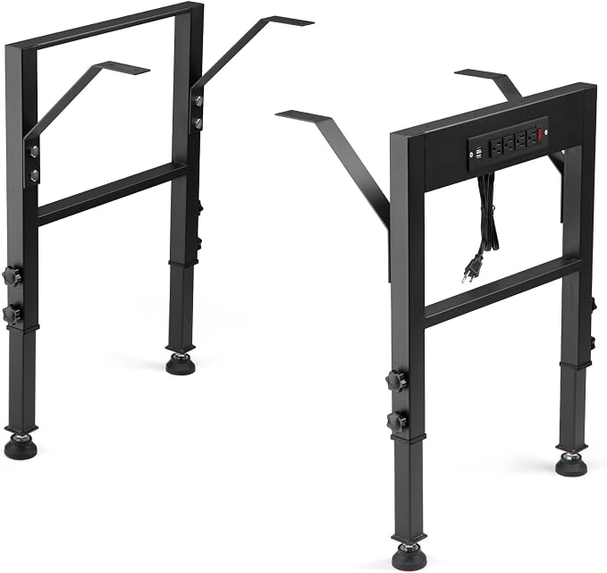 OLBRUS 19.6-Inch Depth Workbench Frame, Height Adjustable 28.5" to 33.8" by OLBRUS