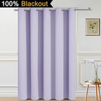 Yakamok Lilac 100% Blackout Patio Door Curtain Panels W70 x L84, 1 Panel | - Image 2