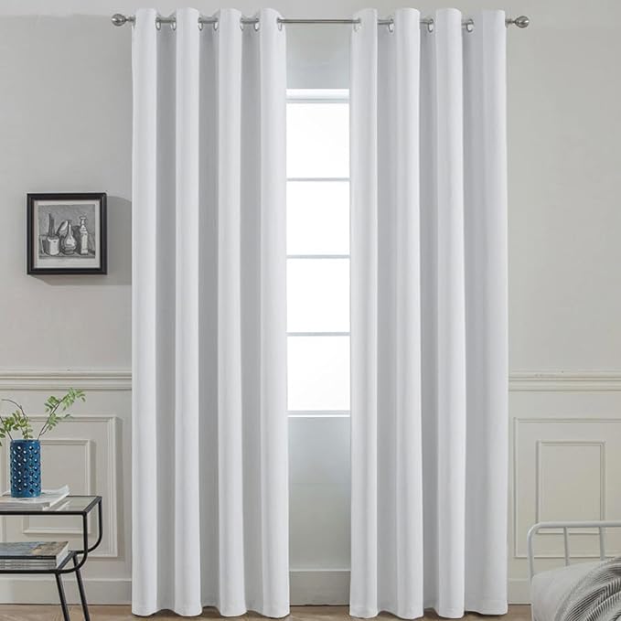 Yakamok Room Darkening Curtains 52x96 inch Greyish White-Living Room | 2 panels by Yakamok