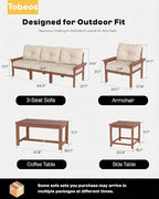 HDPE 3 Piece Patio Furniture Set, All-Weather Outdoor Couch Set - Image 2