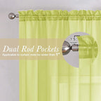 Lemon Sheer Curtains 84 Inches Long 2 Panels, Solid Voile Light Filtering Airy - Image 5