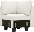 Belffin Chenille Corner Seat for Modular Couch. Sectional Sofa Module. Beige. by Belffin