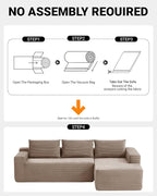 97" Cloud Sectional Couch, Modern Modular Sectional Sofa - Image 4