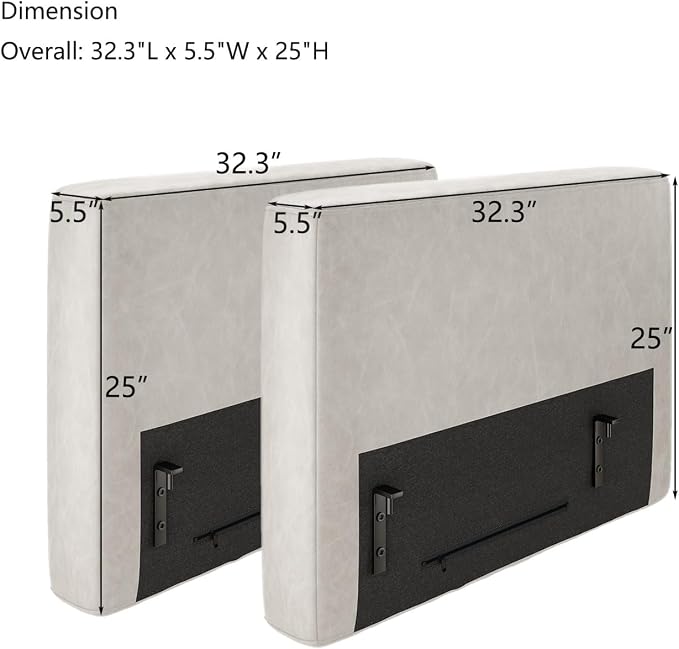 EASE MOOSE Armrest Module for Modular Sectional Sofa, Faux Leather Side - Image 3