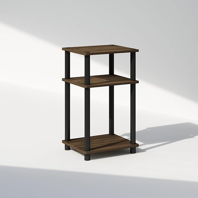 Furinno Just 3-Tier Turn-N-Tube Open Storage Nightstand, Plastic Poles - Image 6