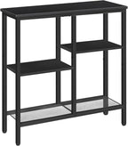 HOOBRO Narrow Console Table, Sofa Table, 4-Tier Industrial Entryway Table by HOOBRO