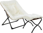 Comfy Saucer Chair for Adults, Soft Faux Fur Bedroom Chair by MordchilHF