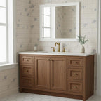 White Mirror for Bathroom, Rectangle Rustic 30 x 36 inch Vanity Mirror for Wall - Image 2