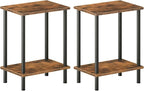 HOOBRO End Tables Set of 2, Small Side Table, Nightstand by HOOBRO