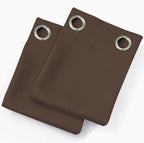 Blackout Curtains 66 x 72 Inch Long Chocolate Curtains Set of 2 Panels Room - Image 9