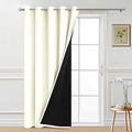 Yakamok Cream 100% Blackout Patio Door Curtain Panels W70 x L84, 1 Panel | by Yakamok