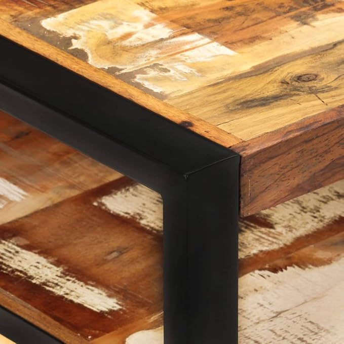 Coffee Table 47.2"x23.6"x15.7" Solid Reclaimed Wood, End Tables, Living Table - Image 4