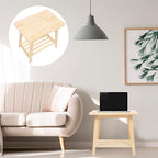 KESYOO Nordic Style Small Sofa Corner Table Solid Wood Bedside Shelf Minimalist - Image 8