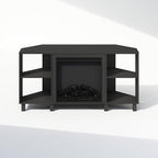 Furinno Jensen Fireplace TV Stand, NO Heat Decorative Electric Fireplace Corner - Image 5