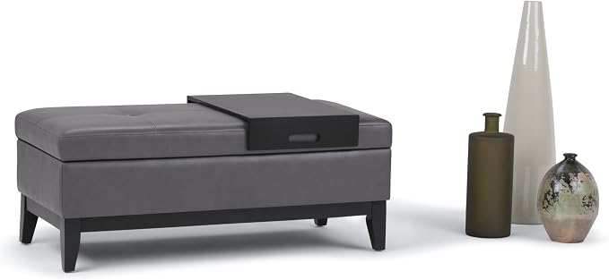 SIMPLIHOME Oregon Storage Ottoman Bench - Image 13