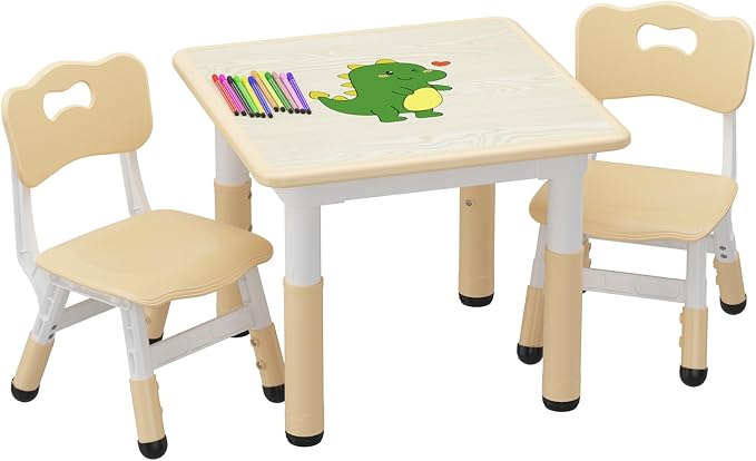 GAOMON Kids Table and 2 Chairs Set by GAOMON