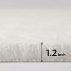 Ashler Faux Fur Rug, Ultra Soft Faux Rabbit Fur, 4 x 6 Feet Rectangle, Machine - Image 2