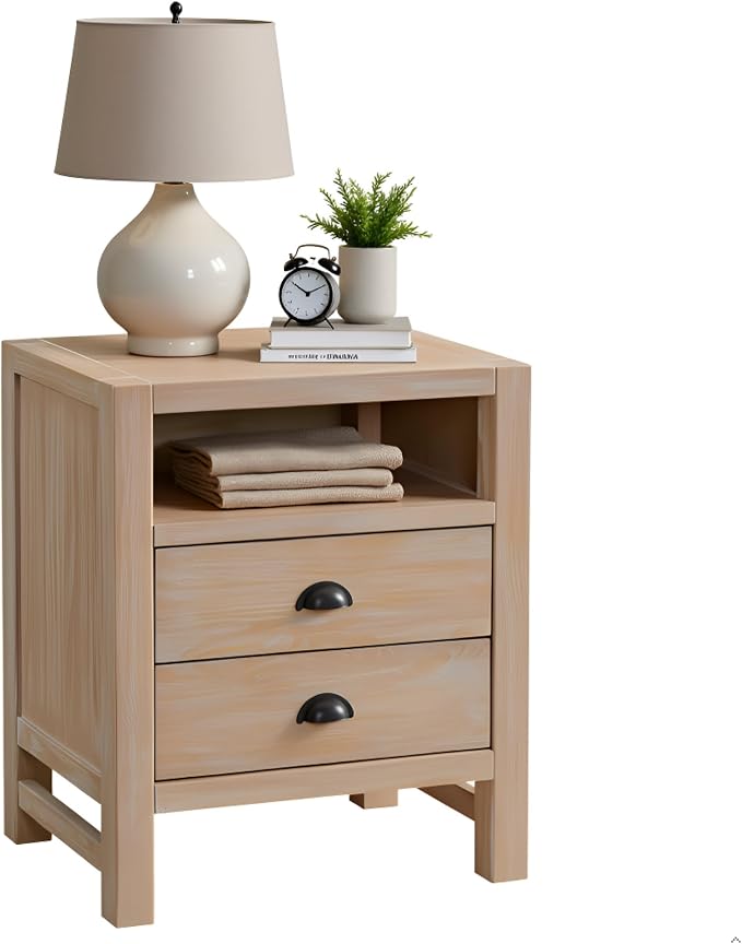 Arden Rustic Wood Nightstand by AlaterreFurniture