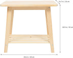 PRETYZOOM Nordic Style Small Solid Wood Sofa Side Table Living Room Coffee - Image 3
