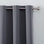 Grey Blackout Curtains 34 x 63 Inch Length/Set of 2 Curtain Panels/Thermal - Image 6