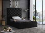 Meridian Furniture Bliss Collection Modern | Contemporary Velvet Upholstered Bed - Image 2