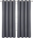 Blackout Curtains 52 x 120 Inch Long Grey Curtains Set of 2 Panels Room - Image 2