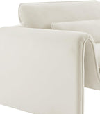 Meridian Furniture 199Cream-C Sloan Collection Modern | Contemporary Velvet - Image 9