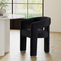 RIVOVA Modern Barrel Dining Chair, Velvet Upholstered Accent Side Chair by RIVOVA